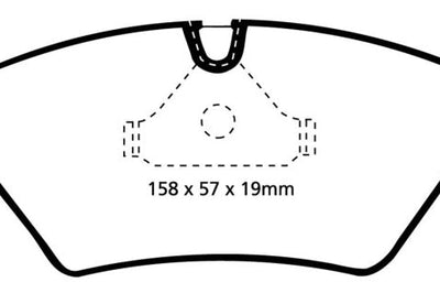 EBC 87-91 BMW M3 2.3 (E30) Redstuff Front Brake Pads - Brakes Rotors &