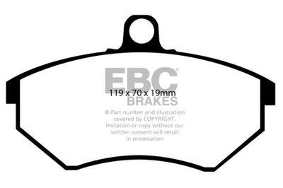 EBC 89-93 Volkswagen Corrado 1.8 Supercharged Redstuff Front Brake Pads - Brakes Rotors &