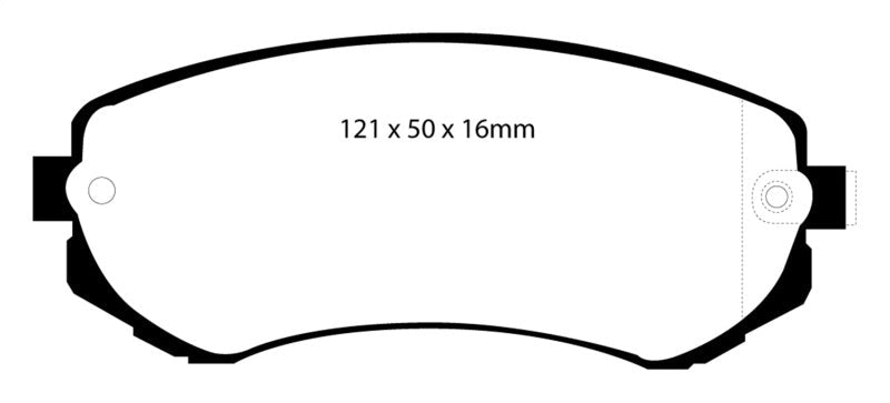 EBC 89-94 Nissan Skyline (R32) 1.8 Yellowstuff Front Brake Pads - Brakes Rotors &
