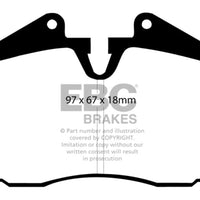EBC 89-95 Ferrari 348 3.4 Redstuff Front/Rear Brake Pads (Axle Set Only) - Brakes Rotors &