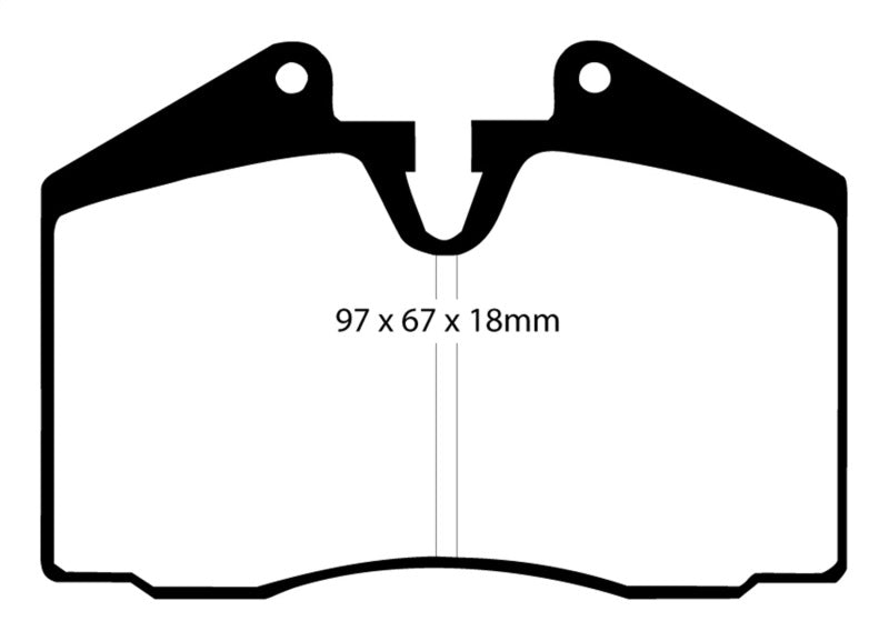 EBC 89-95 Ferrari 348 3.4 Redstuff Front/Rear Brake Pads (Axle Set Only) - Brakes Rotors &