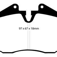 EBC 89-95 Ferrari 348 3.4 Redstuff Front/Rear Brake Pads (Axle Set Only) - Brakes Rotors &