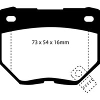 EBC 89-95 Nissan Skyline (R32) 2.6 Twin Turbo GT-R Redstuff Rear Brake Pads - Brakes Rotors &