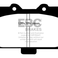 EBC 89-95 Nissan Skyline (R32) 2.6 Twin Turbo GT-R Yellowstuff Front Brake Pads - Brakes Rotors &