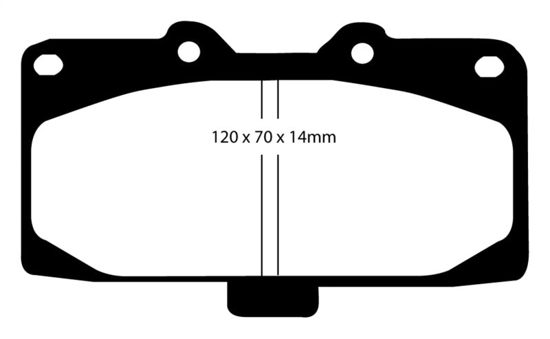 EBC 89-95 Nissan Skyline (R32) 2.6 Twin Turbo GT-R Yellowstuff Front Brake Pads - Brakes Rotors &