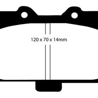 EBC 89-95 Nissan Skyline (R32) 2.6 Twin Turbo GT-R Yellowstuff Front Brake Pads - Brakes Rotors &