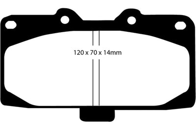EBC 89-95 Nissan Skyline (R32) 2.6 Twin Turbo GT-R Yellowstuff Front Brake Pads - Brakes Rotors &