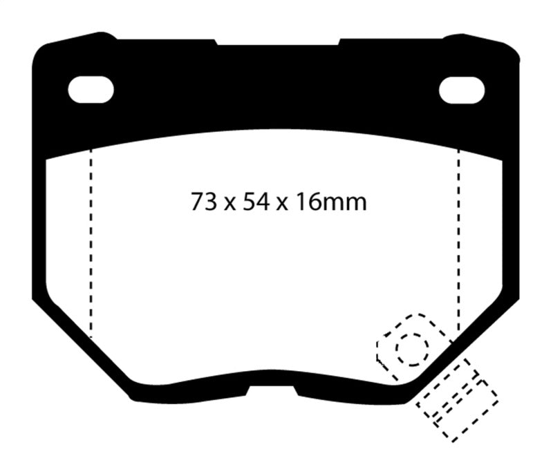 EBC 89-95 Nissan Skyline (R32) 2.6 Twin Turbo GT-R Yellowstuff Rear Brake Pads - Brakes Rotors &