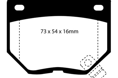 EBC 89-95 Nissan Skyline (R32) 2.6 Twin Turbo GT-R Yellowstuff Rear Brake Pads - Brakes Rotors &