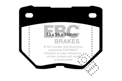 EBC 89-95 Nissan Skyline (R32) 2.6 Twin Turbo GT-R Yellowstuff Rear Brake Pads - Brakes Rotors &