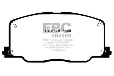 EBC 90-91 Lexus ES250 2.5 Yellowstuff Front Brake Pads - Brakes Rotors &