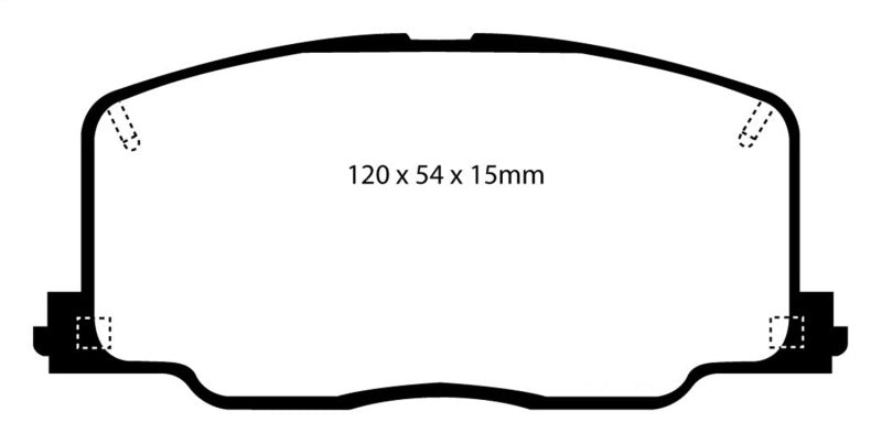 EBC 90-91 Lexus ES250 2.5 Yellowstuff Front Brake Pads - Brakes Rotors &