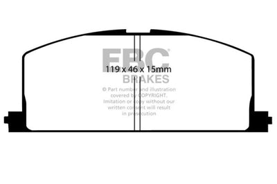 EBC 90-91 Toyota Celica 1.6 Yellowstuff Front Brake Pads - Brakes Rotors &
