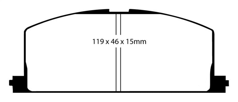 EBC 90-91 Toyota Celica 1.6 Yellowstuff Front Brake Pads - Brakes Rotors &
