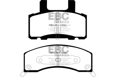 EBC 90-93 Chevrolet C20 8600 LB Yellowstuff Front Brake Pads - Brakes Rotors &