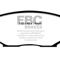 EBC 90-93 Geo Storm 1.6 Redstuff Front Brake Pads - Brakes Rotors &