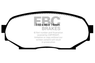 EBC 90-93 Geo Storm 1.6 Redstuff Front Brake Pads - Brakes Rotors &