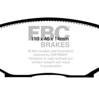 EBC 90-93 Geo Storm 1.6 Yellowstuff Front Brake Pads - Brakes Rotors &
