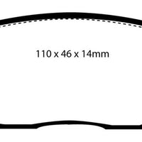 EBC 90-93 Geo Storm 1.6 Yellowstuff Front Brake Pads - Brakes Rotors &