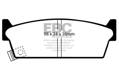 EBC 90-93 Infiniti M30 3.0 Yellowstuff Rear Brake Pads - Brakes Rotors &