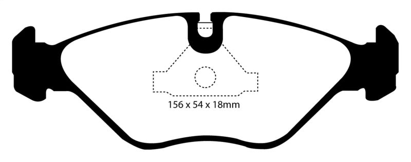 EBC 90-98 Saab 9000 2.0 Yellowstuff Front Brake Pads - Brakes Rotors &
