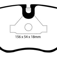 EBC 90-98 Saab 9000 2.0 Yellowstuff Front Brake Pads - Brakes Rotors &