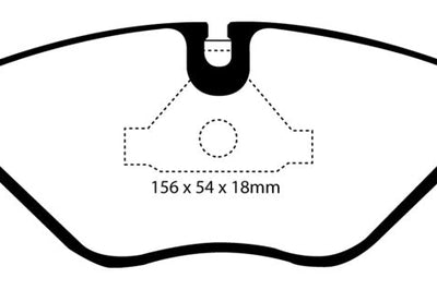EBC 90-98 Saab 9000 2.0 Yellowstuff Front Brake Pads - Brakes Rotors &