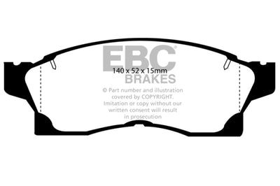 EBC 91-92 Toyota MR2 2.0 Turbo Redstuff Front Brake Pads - Brakes Rotors &
