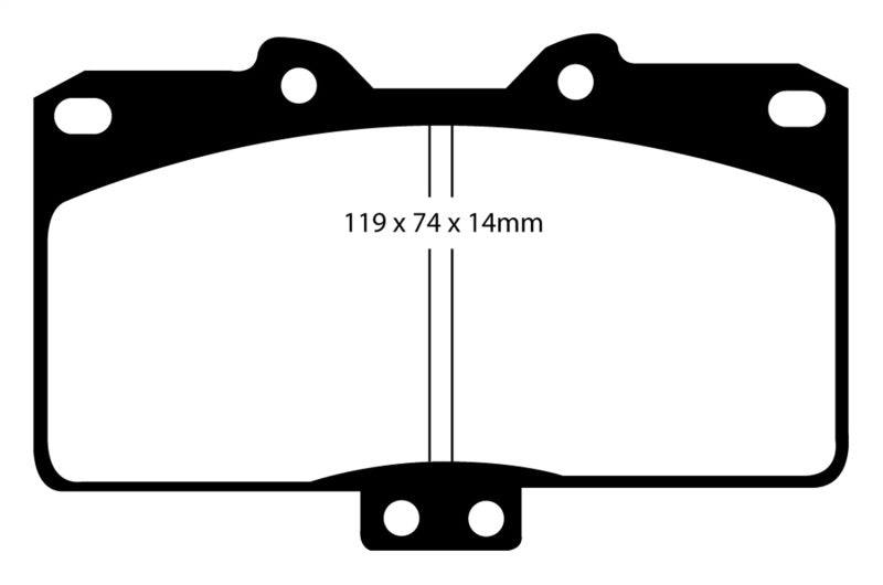 EBC 91-93 Dodge Stealth 3.0 4WD Yellowstuff Front Brake Pads - Brakes Rotors &