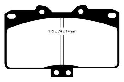 EBC 91-93 Dodge Stealth 3.0 4WD Yellowstuff Front Brake Pads - Brakes Rotors &