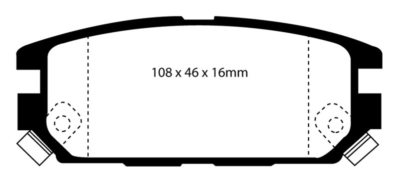 EBC 91-93 Dodge Stealth 3.0 4WD Yellowstuff Rear Brake Pads - Brakes Rotors &