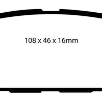 EBC 91-93 Dodge Stealth 3.0 4WD Yellowstuff Rear Brake Pads - Brakes Rotors &