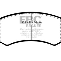 EBC 91-93 Nissan NX 2.0 (ABS) Redstuff Front Brake Pads - Brakes Rotors &