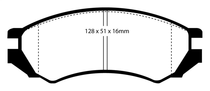 EBC 91-93 Nissan NX 2.0 (ABS) Redstuff Front Brake Pads - Brakes Rotors &