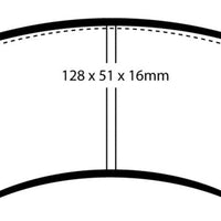 EBC 91-93 Nissan NX 2.0 (ABS) Redstuff Front Brake Pads - Brakes Rotors &