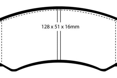 EBC 91-93 Nissan NX 2.0 (ABS) Redstuff Front Brake Pads - Brakes Rotors &