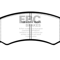 EBC 91-93 Nissan NX 2.0 (ABS) Yellowstuff Front Brake Pads - Brakes Rotors &