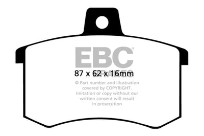 EBC 91-95 Alfa Romeo 164 2.0 Turbo Redstuff Rear Brake Pads - Brakes Rotors &