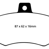 EBC 91-95 Alfa Romeo 164 2.0 Turbo Redstuff Rear Brake Pads - Brakes Rotors &