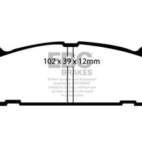 EBC 91-96 Ford Escort 1.8 Redstuff Rear Brake Pads - Brakes Rotors &