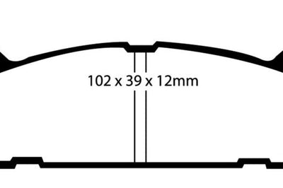 EBC 91-96 Ford Escort 1.8 Yellowstuff Rear Brake Pads - Brakes Rotors &