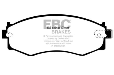 EBC 91-97 Infiniti G20 2.0 Yellowstuff Front Brake Pads - Brakes Rotors &