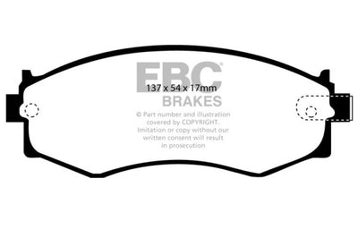 EBC 91-97 Infiniti G20 2.0 Yellowstuff Front Brake Pads - Brakes Rotors &