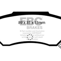 EBC 92-94 Acura Integra 1.7 Vtec Yellowstuff Rear Brake Pads - Brakes Rotors &