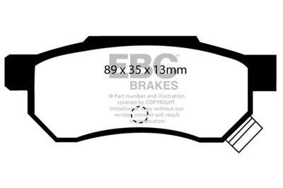 EBC 92-94 Acura Integra 1.7 Vtec Yellowstuff Rear Brake Pads - Brakes Rotors &