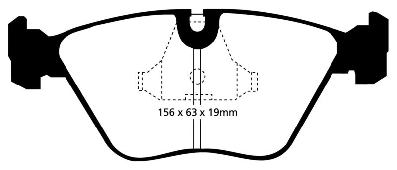 EBC 92-95 BMW M3 3.0 (E36) Redstuff Front Brake Pads - Brakes Rotors &