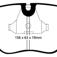 EBC 92-95 BMW M3 3.0 (E36) Redstuff Front Brake Pads - Brakes Rotors &