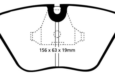 EBC 92-95 BMW M3 3.0 (E36) Redstuff Front Brake Pads - Brakes Rotors &