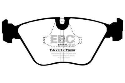 EBC 92-95 BMW M3 3.0 (E36) Redstuff Front Brake Pads - Brakes Rotors &