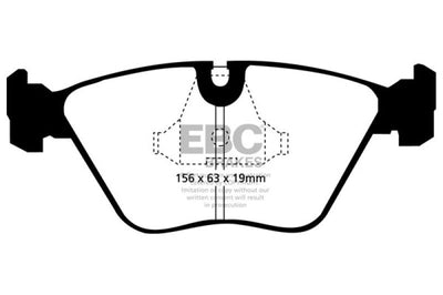 EBC 92-95 BMW M3 3.0 (E36) Redstuff Front Brake Pads - Brakes Rotors &